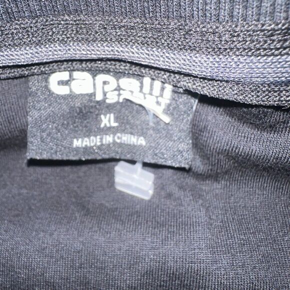 Cqpelli Sport Jacket Uptown Training Soccor Men's Size XL Black Gray Full Zip - Picture 5 of 5